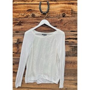 VINCE | Silk Linen Long Sleeve Blouse M